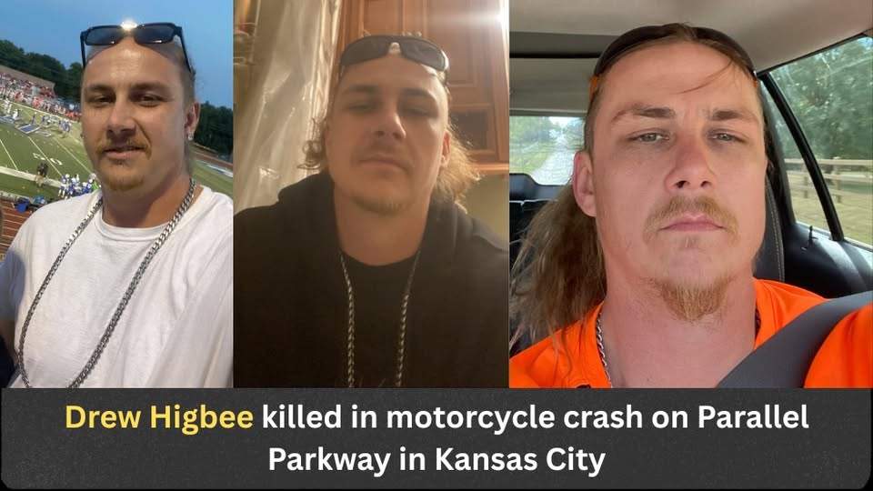 Drew Higbee Killed in Motorcycle Crash on Parallel Parkway in Kansas City, Kansas; Eastbound Motorcycle Collides with Another Vehicle as Police Investigate